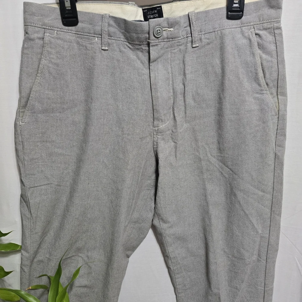 J. Crew Gray Dress Pants Lightweight Cotton Blend